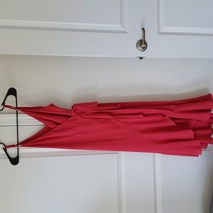 Lulu's wrap/ruffle detail dress. Pink. Size L. EUC. Worn once.